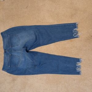 Ana cropped jeggings with fringed ankles. Size 20w.